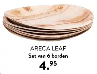 Casa ARECA LEAF Set van 6 borden aanbieding