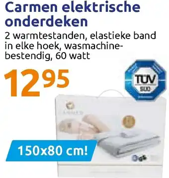Action Carmen Elektrische onderdeken 150*80 aanbieding