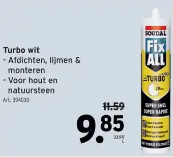 GAMMA Turbo wit aanbieding