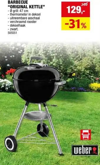 Hubo BARBECUE ORIGINAL KETTLE aanbieding