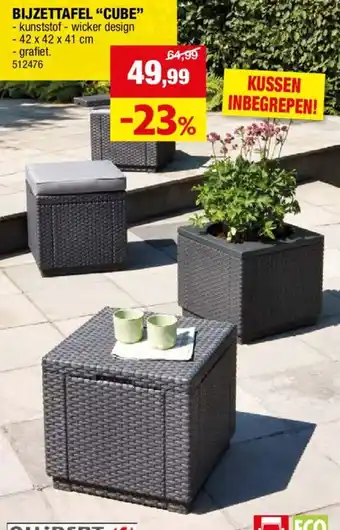 Hubo BIJZETTAFEL CUBE aanbieding