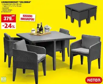 Hubo LOUNGEDINERSET COLUMBIA aanbieding