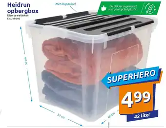 Action Heidrun opbergbox 42L aanbieding