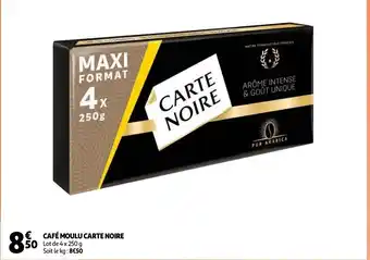 Auchan Cafe Moulu Carte Noire 4*250g aanbieding