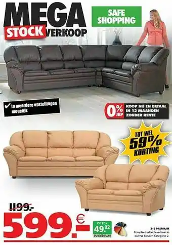 Seats and Sofas 3+2 premium aanbieding