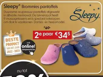 Sleepworld Brommies pantoffels aanbieding