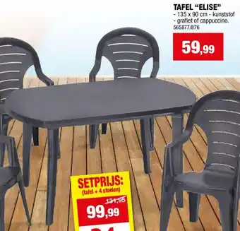 Hubo TAFEL ELISE aanbieding