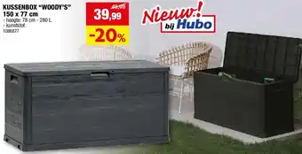 Hubo KUSSENBOX WOODY'S 150 x 77 cm aanbieding