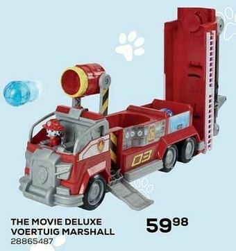 Supra Bazar The movie deluxe voertuig marshall aanbieding
