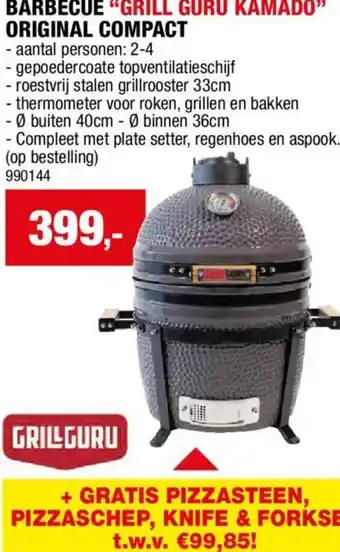 Hubo BARBECUE GRILL GURU KAMADO ORIGINAL COMPACT aanbieding