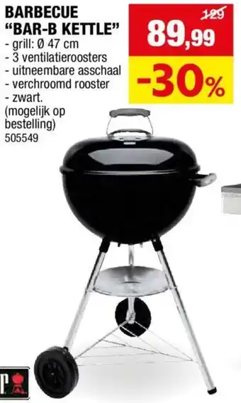 Hubo BARBECUE BAR-B KETTLE aanbieding