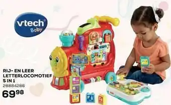 Rij- en leer letterlocomotief 5 in 1