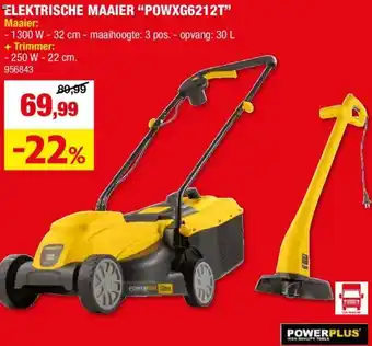 Hubo ELEKTRISCHE MAAIER POWXG6212T aanbieding