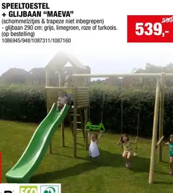 Hubo SPEELTOESTEL + GLIJBAAN MAEVA aanbieding