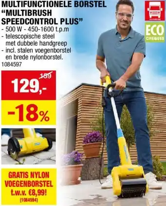 Hubo MULTIFUNCTIONELE BORSTEL MULTIBRUSH SPEEDCONTROL PLUS aanbieding