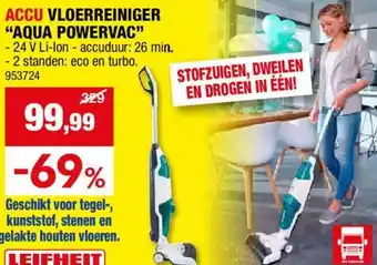 Hubo ACCU VLOERREINIGER AQUA POWERVAC aanbieding