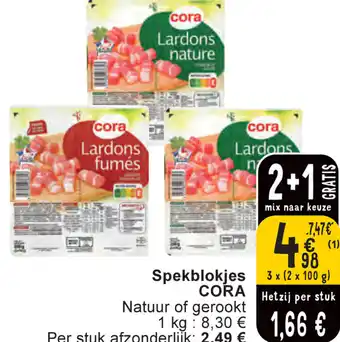 Cora Spekblokjes aanbieding