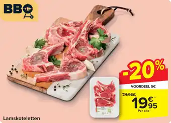 Carrefour Lamskoteletten aanbieding