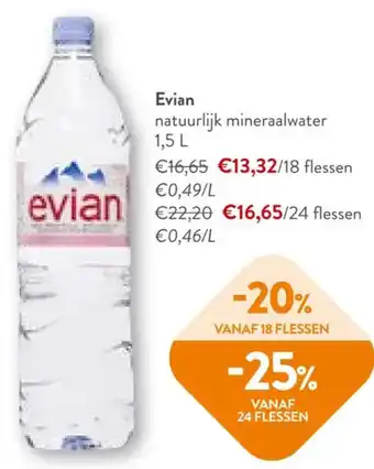 OKay Evian natuurlijk mineraalwater 1,5 L aanbieding