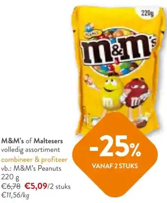 OKay M&M's Peanuts 220 g aanbieding