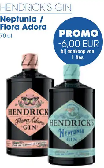 Prik en Tik HENDRICK'S GIN Neptunia / Flora Adora 70 cl aanbieding