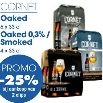 Prik en Tik CORNET Oaked 6 x 33 cl, Oaked 0,3% / Smoked 4 x 33 cl aanbieding