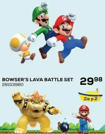 Supra Bazar Bowser’s lava battle set aanbieding