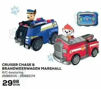 Supra Bazar Cruiser chase + brandweerwagen marshall aanbieding