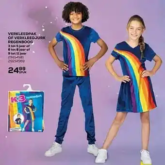 Verkleedpak of verkleedjurk regenboog