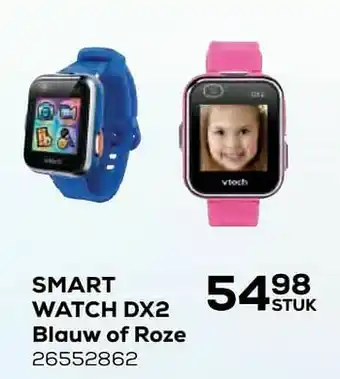 Supra Bazar Smart watch dx2 blauw of roze aanbieding
