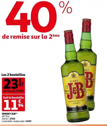 Auchan J&B Whisky 700m aanbieding