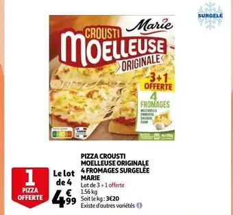 Auchan Marie Pizza Crousti Moelleuse originale 3+1 aanbieding