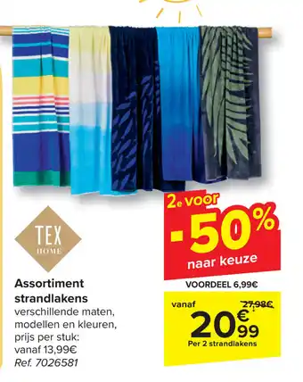 Carrefour Assortiment strandlakens aanbieding