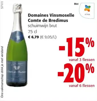 Colruyt Domaines Vinsmoselle Comte de Bredimus schuimwijn brut 75 cl aanbieding