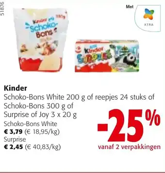 Colruyt Kinder schoko bons white aanbieding