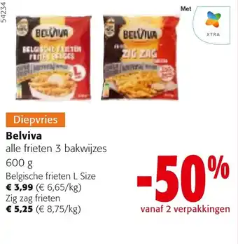 Colruyt Belviva alle frieten 3 bakwijzes 600 g aanbieding