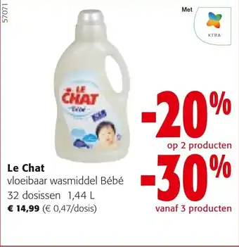 Colruyt Le Chat vloeibaar wasmiddel Bébé 32 dosissen 1,44 L aanbieding