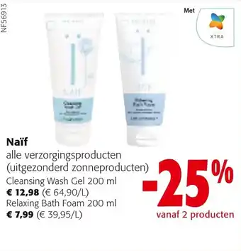 Colruyt Naïf Cleansing Wash Gel 200 ml aanbieding