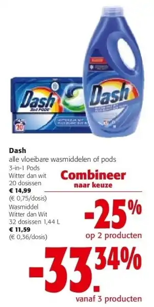 Colruyt Dash alle vloeibare wasmiddelen aanbieding