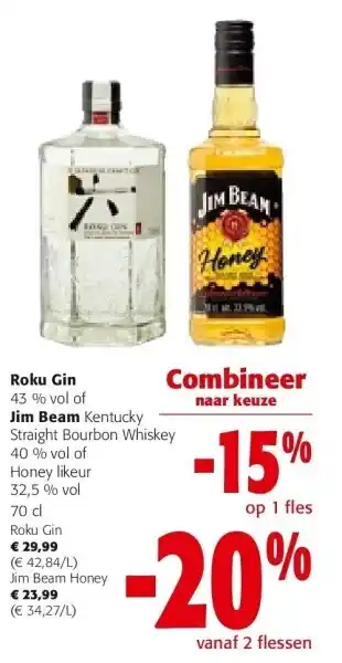 Colruyt Roku Gin 43 % vol aanbieding