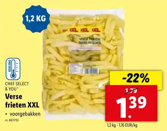 Lidl CHEF SELECT & YOU Verse Frieten XXL 1,2kg aanbieding