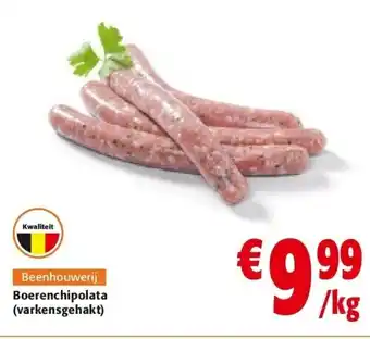 Colruyt Boerenchipolata (varkensgehakt) aanbieding