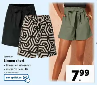 Lidl ESMARA Linnen short aanbieding