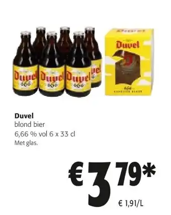 Colruyt Duvel blond bier 6,66 % vol 6 x 33 cl aanbieding