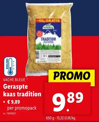 Lidl Geraspte kaas tradition 650g aanbieding