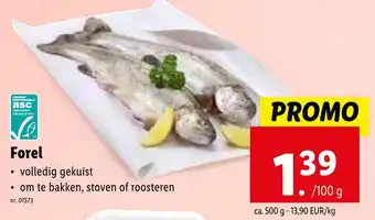 Lidl Forel 100g aanbieding