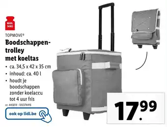 Lidl TOPMOVE Boodschappentrolley met koeltas 34,5 x 42 x 35cm aanbieding