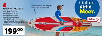 Lidl Sport-SUP, opblaasbaar aanbieding