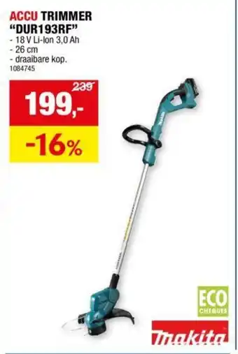 Hubo ACCU TRIMMER "DUR193RF" aanbieding