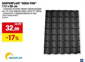 Hubo DAKPANPLAAT "AQUA-PAN" 113 x 86 cm aanbieding